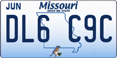 MO license plate DL6C9C