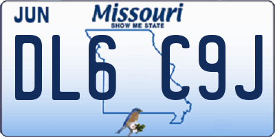 MO license plate DL6C9J