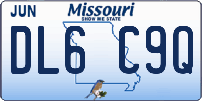 MO license plate DL6C9Q