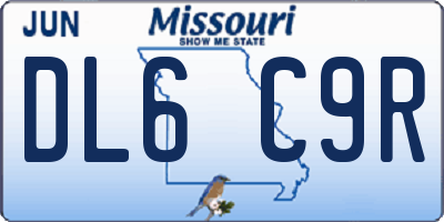 MO license plate DL6C9R