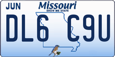 MO license plate DL6C9U