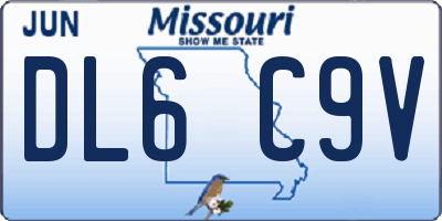 MO license plate DL6C9V