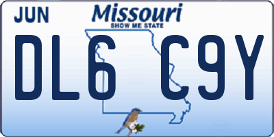 MO license plate DL6C9Y