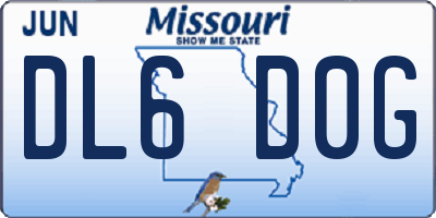 MO license plate DL6D0G