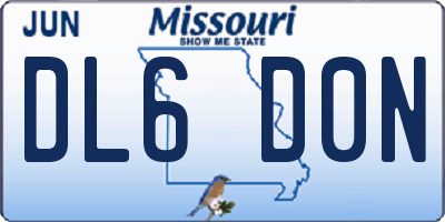 MO license plate DL6D0N