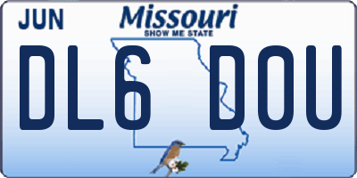 MO license plate DL6D0U