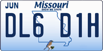 MO license plate DL6D1H