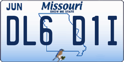 MO license plate DL6D1I