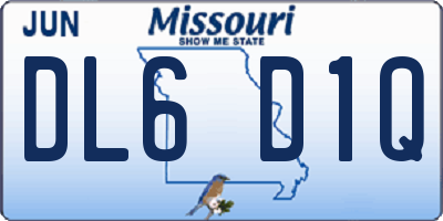 MO license plate DL6D1Q