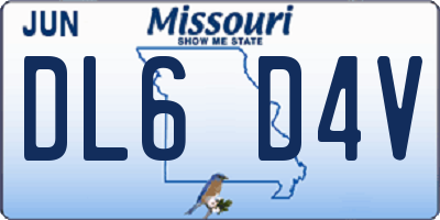 MO license plate DL6D4V
