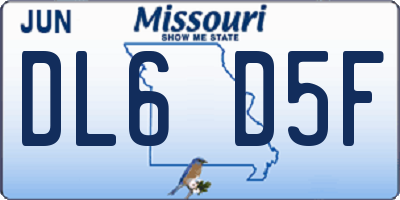 MO license plate DL6D5F