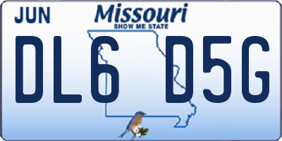 MO license plate DL6D5G