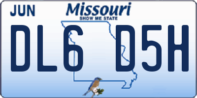 MO license plate DL6D5H