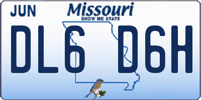 MO license plate DL6D6H
