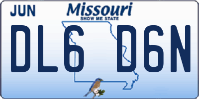 MO license plate DL6D6N