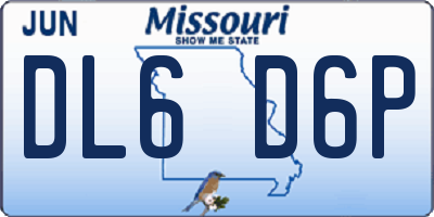 MO license plate DL6D6P
