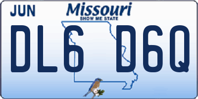 MO license plate DL6D6Q