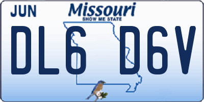 MO license plate DL6D6V