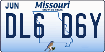 MO license plate DL6D6Y
