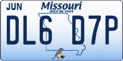 MO license plate DL6D7P