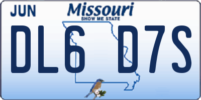 MO license plate DL6D7S