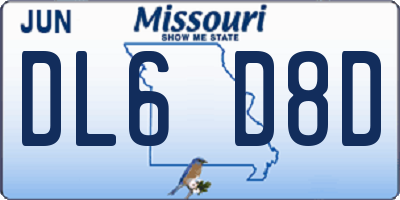 MO license plate DL6D8D