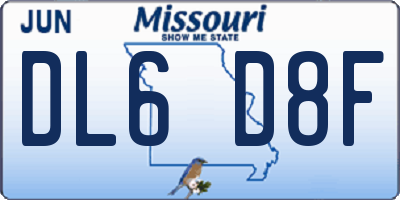 MO license plate DL6D8F