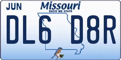MO license plate DL6D8R