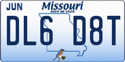 MO license plate DL6D8T