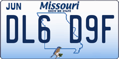 MO license plate DL6D9F