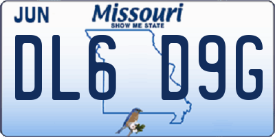 MO license plate DL6D9G