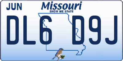 MO license plate DL6D9J