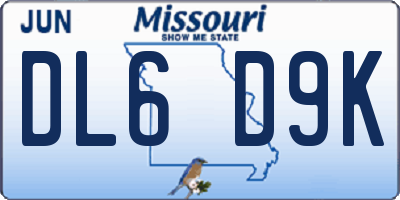 MO license plate DL6D9K