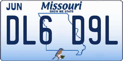 MO license plate DL6D9L