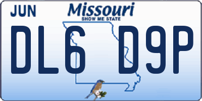 MO license plate DL6D9P