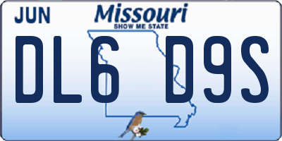 MO license plate DL6D9S