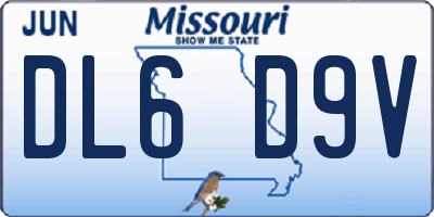 MO license plate DL6D9V