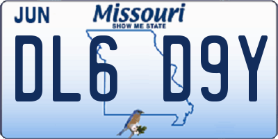 MO license plate DL6D9Y