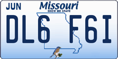 MO license plate DL6F6I