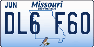 MO license plate DL6F6O