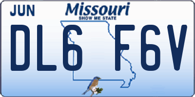 MO license plate DL6F6V