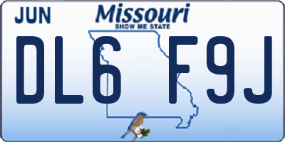 MO license plate DL6F9J