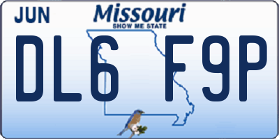 MO license plate DL6F9P