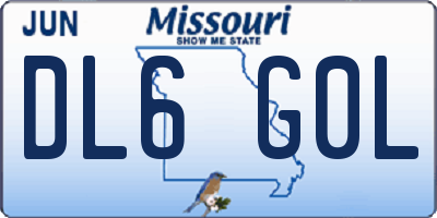 MO license plate DL6G0L