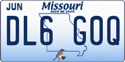 MO license plate DL6G0Q