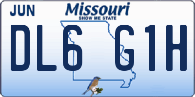 MO license plate DL6G1H