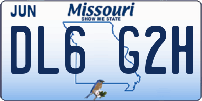 MO license plate DL6G2H