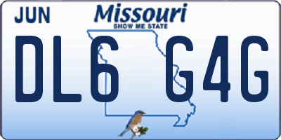 MO license plate DL6G4G