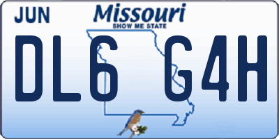 MO license plate DL6G4H