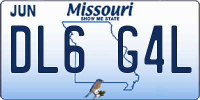 MO license plate DL6G4L